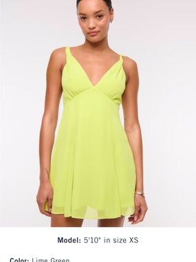 Abercrombie & Fitch V-Neck Twist Godet Mini Dress